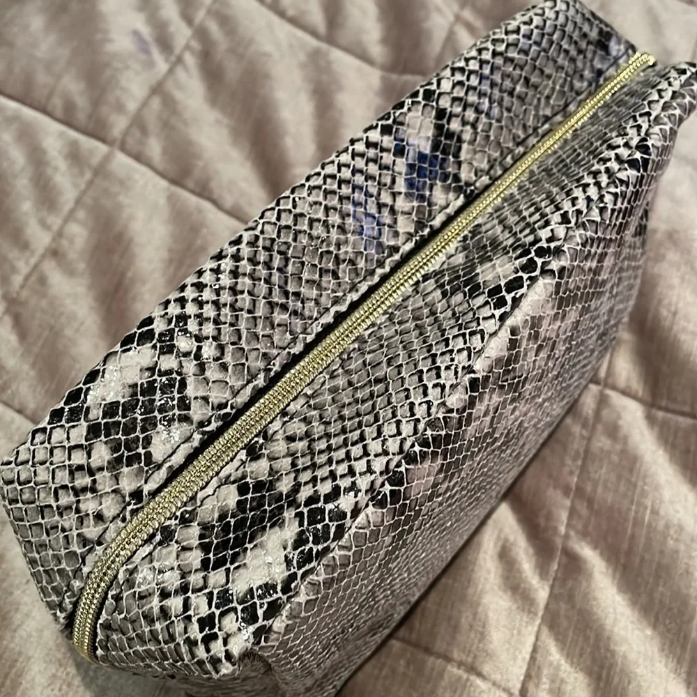Tarte Cosmetics Faux Snakeskin Makeup Cosmetics Travel Bag